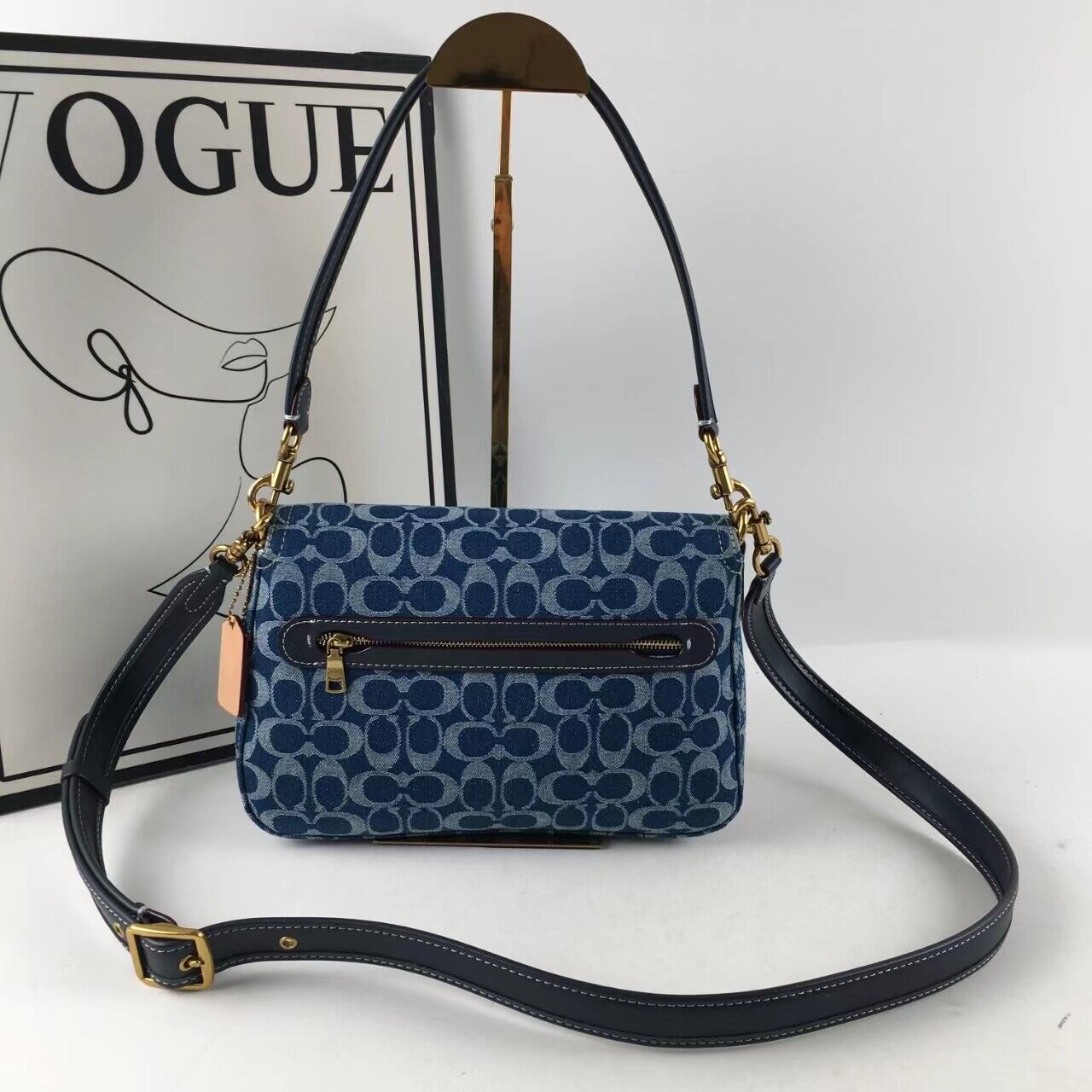 Coach CA105 Tabby Shoulder Crossbody Bag - Signature Denim π