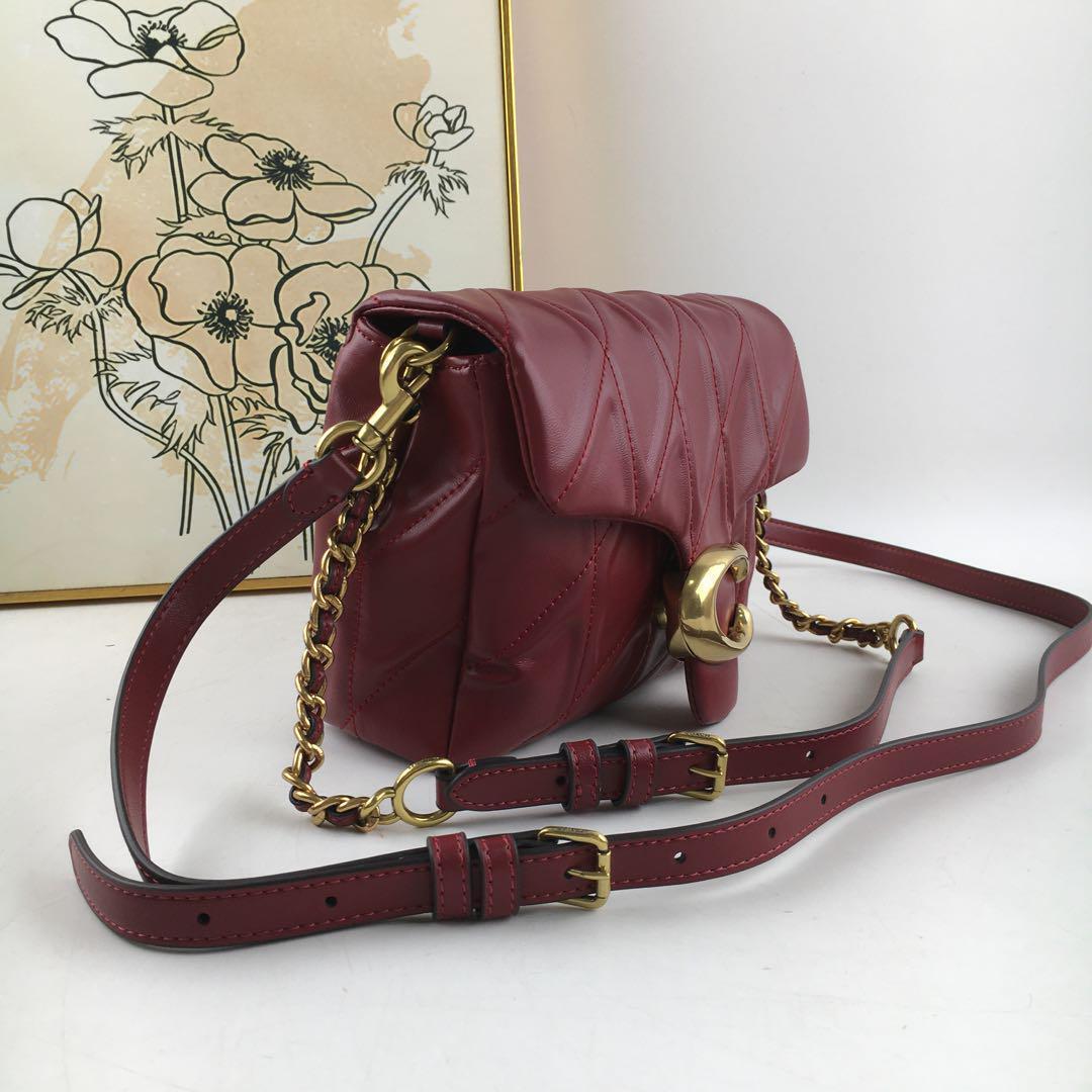 COACH Times Square Tabby Shoulder Bag 20 - Quilted Merlot CW629 π·π